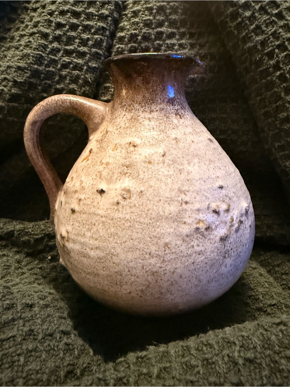 Vintage handmade Rustic Ceramic jug /vase 1960/70’s made in West Germany.